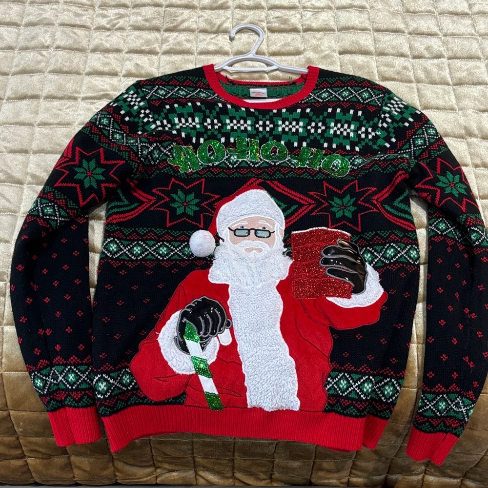 Target Santa Selfie Sweater in Red and Green